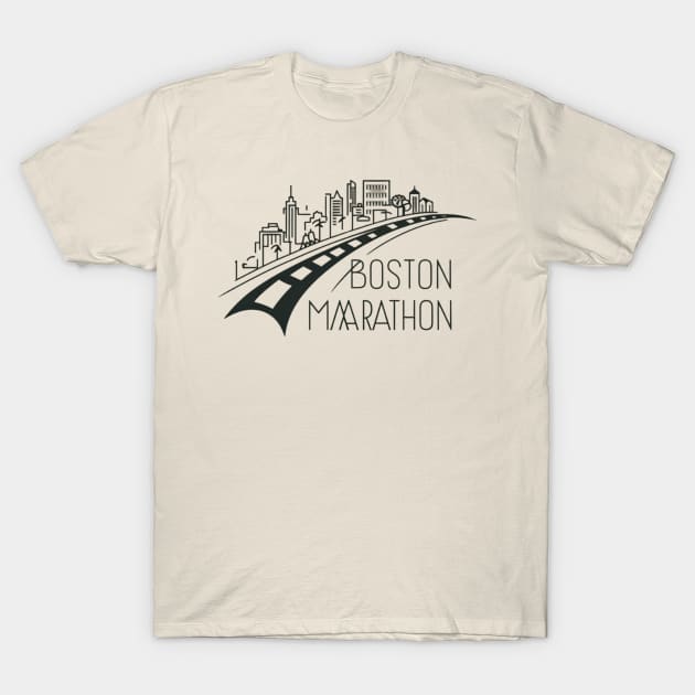 boston marathon charity T-Shirt by CreationArt8